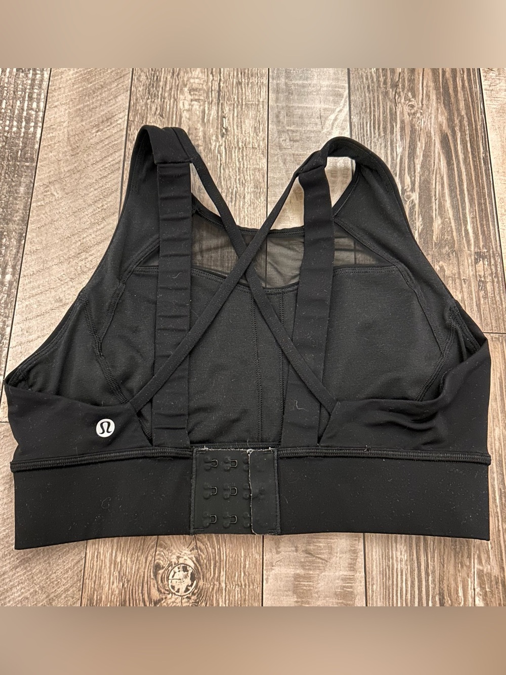 lululemon athletica Black Crisscross Hook-Back Sports Bra